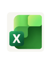 excel logo in a cream box