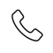icon of a simple black outline phone no backround