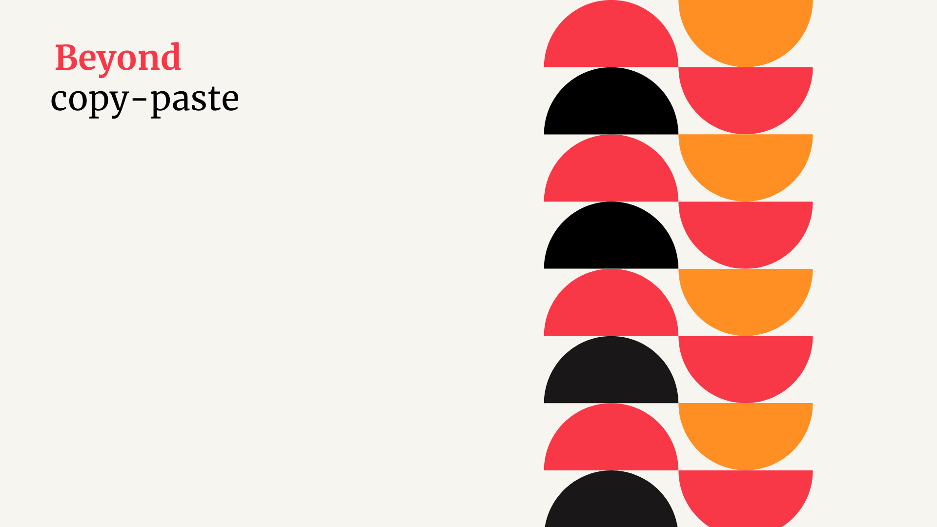 beyond copy paste title. on the right is half circle pattern 